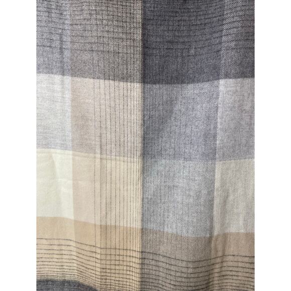 FRAAS Women's Cream Tan Gray Plaid Cashmink Scarf NWT - Picture 3 of 7